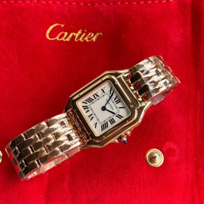 Panthere De Cartier Watch Medium Rose Gold