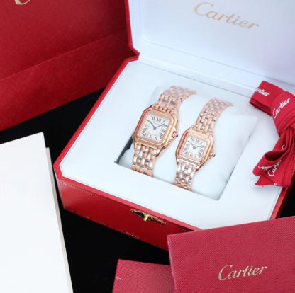 Pink Gold Panthere De Cartier Watch Medium and Small Model