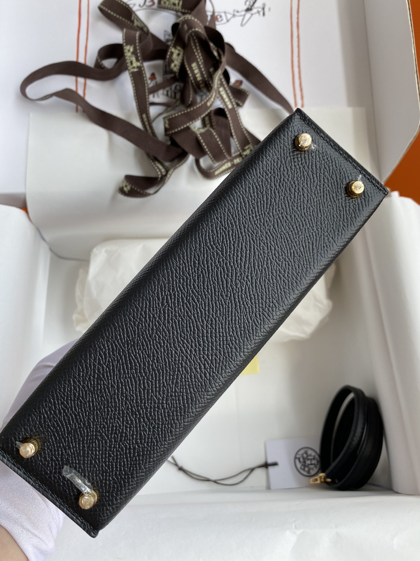 Hermès Mini Kelly 20 Black Epsom PHW - Klueles