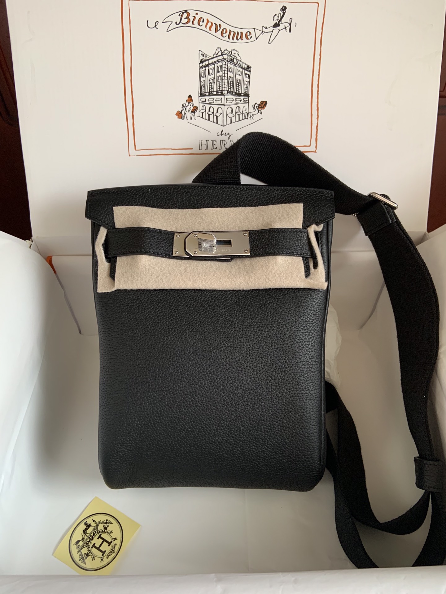 Real 1:1 full handmade Hermes HAC a dos PM Kelly Backpack